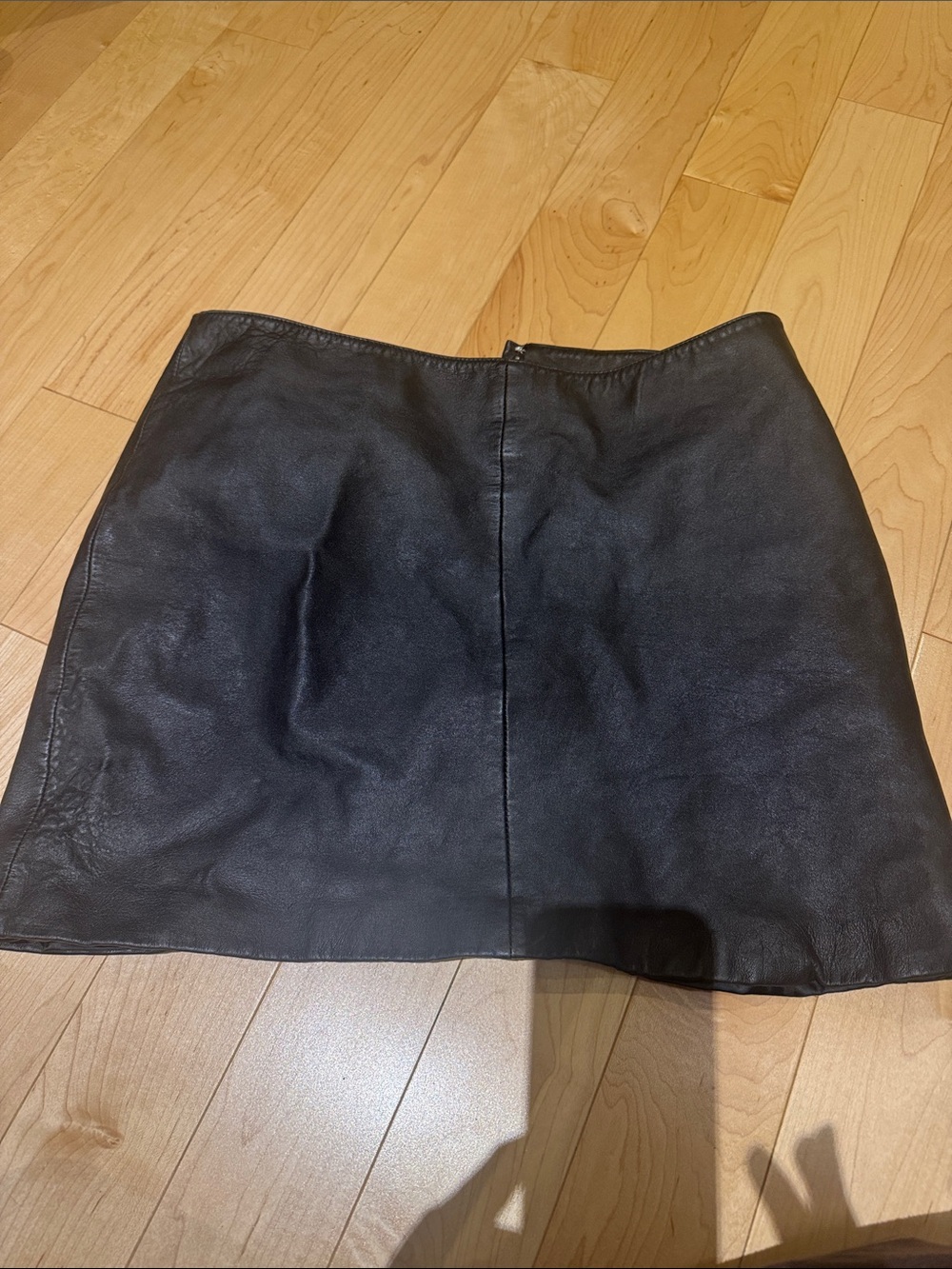 Genuine leather skirt